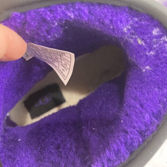 UGG Women Sz 9 Classic Clear Purple Sherpa Lined Clear Mini Boot Ankle Pull On - Picture 8 of 10